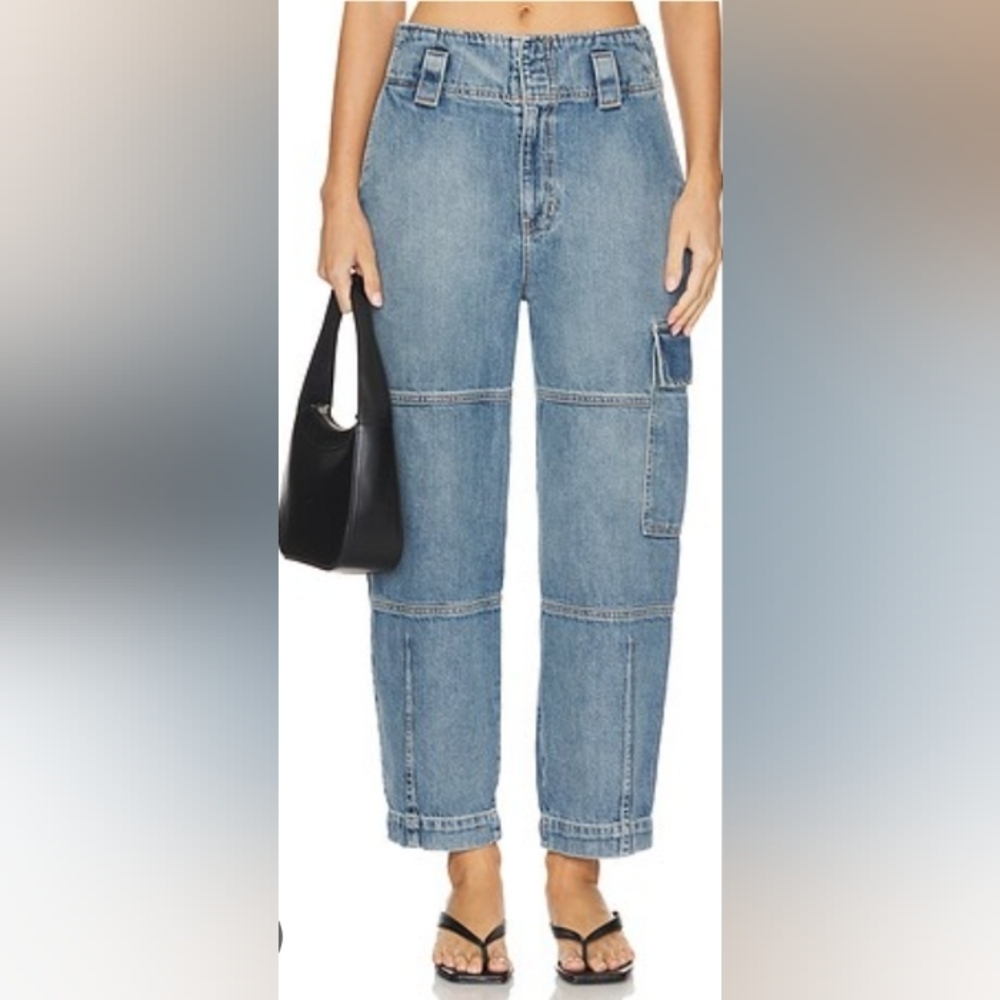 Etica Juni Cargo Pants In Moonbay.